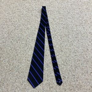 Purple striped Polo tie